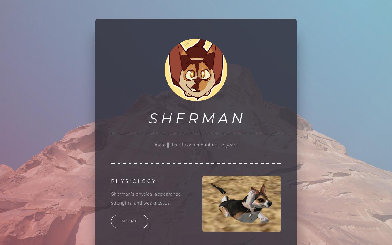 Carrd profile picture for @sherman
